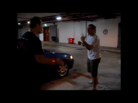 Amazing realistic Knife attack defense in parking lot    Self Defense   Krav Maga