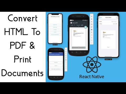#18 How To Convert HTML Into PDF ? Printing Documents In React Native