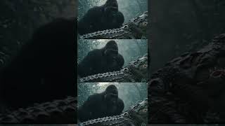 Gorilla vs. Crocodile: Jungle WAR! #gorilla #crocodile #wildlife #animals #nature