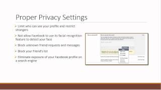Module 3: Proper Privacy Settings