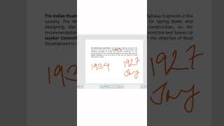 Jayakar Committee & IRC | Road Development in India | APSC JE 2025