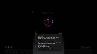 heart' animation with css #css #shorts