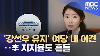 '강선우 유지' 여당 내 이견‥李 지지율도 흔들 (2025.07.22/뉴스25/MBC)