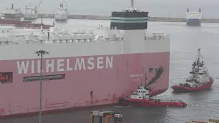 Thermopylae Vehicles carrier approaching for mooring at Port of Piraeus, Greece