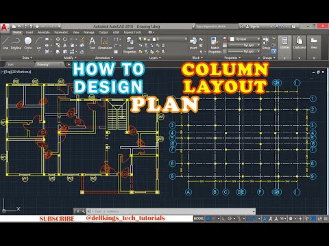 How to design a Column Layout plan in AutoCAD