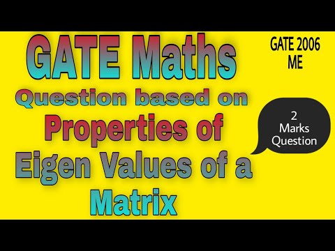 GATE Mathematics | Properties of Eigen Values of a Matrix #shorts #matrix #eigenvalues