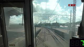 【4K・前面展望】221系湖西線普通列車!! 近江舞子発⇨ 京都行!!【速度計付き】