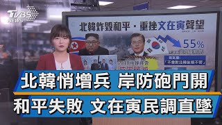 北韓悄增兵 岸防砲門開 和平失敗 文在寅民調直墜