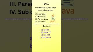 😍Java MCQs | Java Inheritance😍 #shorts #youtubeshorts 🔥