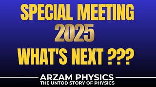 SPECIAL MEETING 2025 | ARZAM PHYSICS | TAMIL MEDIUM | ADVANCED LEVEL PHYSICS