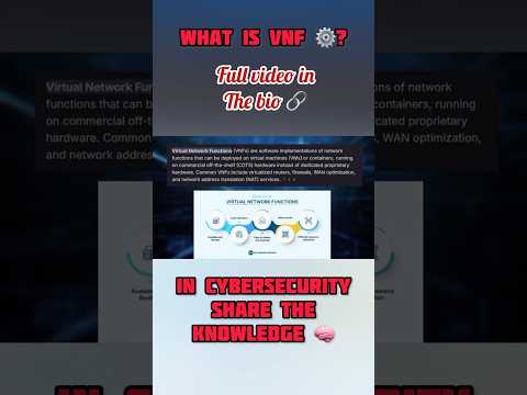 What is VNF in cybersecurity? | #cybersecurity #explore #technology #networkattacks #aws