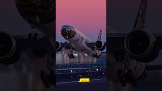 Gulf Air B777-300 Taking Off from Dubai 🌆🛫 | Golden Falcon Lifts Off!#shorts #aviation