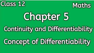 Chapter 5 Continuity and Differentiability Concept of Differentiability  Class 12 Maths