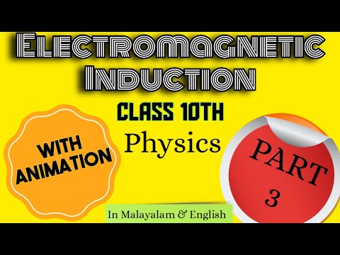 Chapter 3 Physics|Electromagnetic Induction|KERALA SSLC|CBSE|PART-3 with Animation in Malayalam