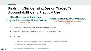 Revisiting Tendermint: Design Tradeoffs, Accountability, and Practical Use (teaser)