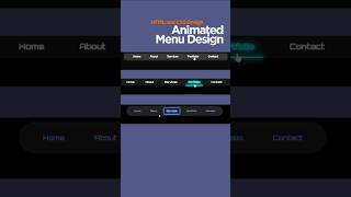 🪄Animated Menu Design | HTML and CSS Design #shorts #coding #programming #htmlcss #javascript
