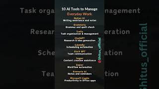 10 AI Tools To Manage Everyday Work