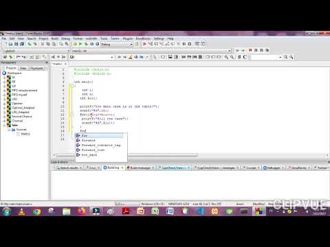 creating, filling and printing table in C