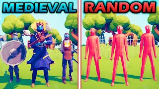 MEDIEVAL TEAM vs RANDOM UNITS - Totally Accurate Battle Simulator | TABS