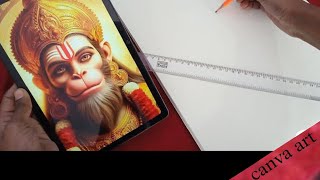 hanuman ji drawing 🤗 | Canva art