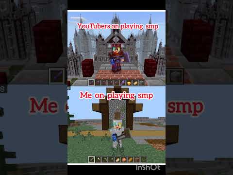 youtubers vs normal player in server 😅😅🚀🚀#minecraft #shorts #short