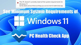 How to Check Windows 11 Minimum Requirements with PC Health Check App || Download PC Health App