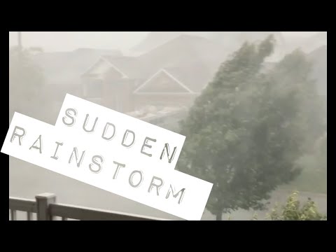 SUDDEN RAINSTORM CAUGHT ON CAMERA 💨💦