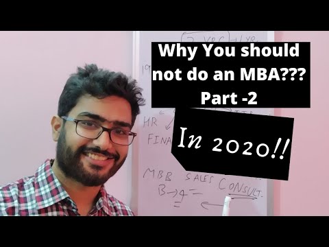 Why you should not do an MBA???? | Part-2 | Discussing Financial Aspects