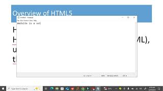 Overviews of the html and types of software