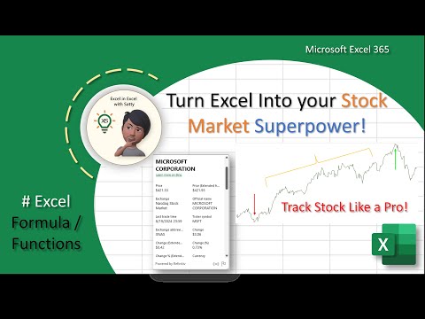 Excel Stocks Tutorial: How to Use STOCKHISTORY & Data Types to Track Market Data
