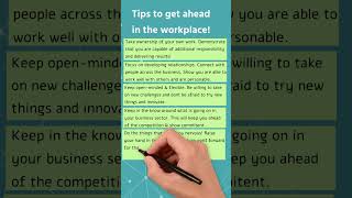 TIPS TO GET AHEAD IN THE WORKPLACE! #interviewanswers #jobinterview