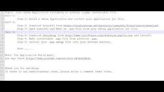 Java Swing Application Packaging as windows (.exe) installable file.