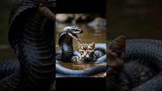 WaterWay Woe😱💀#yourai #aishorts #cobra#brownkitten#river#sadstory#poorkitten#trending#aistory#AI