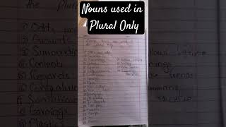 Nouns used in Plural #css2024#cssenglish#cssmcq#englishgrammar#englishspeaking #cssworld