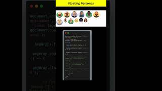 Floating Personas Animation | UI Avatars in HTML, CSS & JavaScript #htmlcssjs #animatedbutton