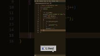 Write a C Program to Print Inverted half pyramid of Star ||learn_programming_1200 #cprograms