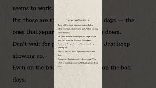 Day 33: Keep Showing up