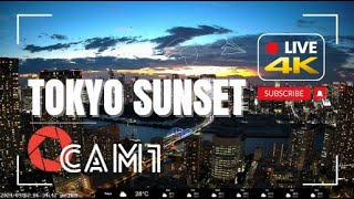 [LIVE] 4K Tokyo Sunset | 勝どき & 築地 ライブカメラ | Camera 1