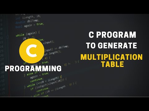 C Program to Generate Multiplication Table | C Programming
