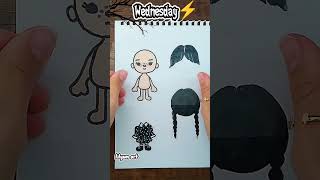 Toca Wednesday Drawing 🎨🖌️ #shorts #tocaboca #wednesdayaddams