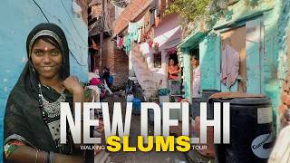 World's Largest Slums - NEW DELHI INDIA 🇮🇳 Walking Tour