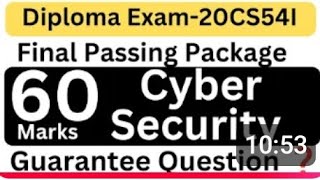 Cyber Security Passing Package|Diploma exam Passing Package|Cyber security important questions