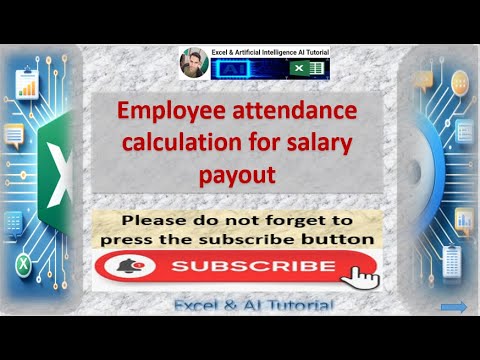 #excel  Employee attendance calculation #microsoftexcel #microsoftoffice #excelinterview #hr