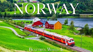 Norway 4K - A Picturesque Nordic Land of Emerald Valleys, Majestic Waterfalls - Calming Music
