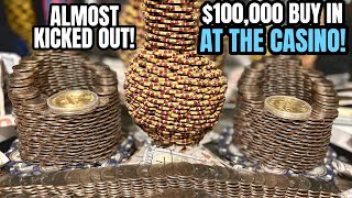 CASINO THREATENED TO “KICK ME OUT” AFTER THIS HAPPENED… $100K BET INSIDE THE HIGH RISK COIN PUSHER!