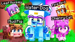10 Friends on One Elemental Pet Block in Minecraft!