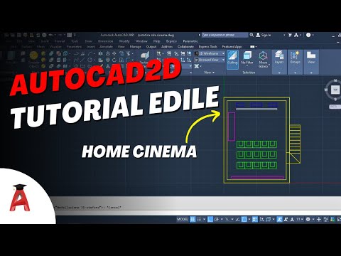 AUTOCAD 2024 2D Tutorial - Progetto la mia SALA CINEMA PRIVATA