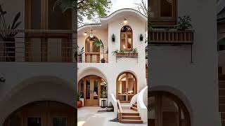 Serene Curved Roof House with Stylish Details #housedesign #dreamhome #smallhouse #smarthome