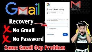 Gmail Account Recovery Same Gmail OTP Problem ! google account recovery!