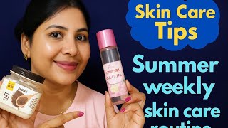 Summer Skincare Routine for Glowing Skin 🌞✨ | Easy Weekly Tips That Work! #skincare #skincareroutine